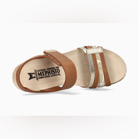Mephisto Brown and Silver Strappy Sandals - Picture 1 of 7